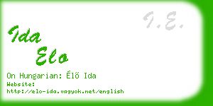 ida elo business card